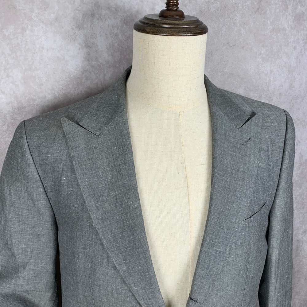 Suitsupply Linen Blazer Jacket Men 42L Gray Washington FL Vitale Barberis Sport - Picture 3 of 16